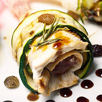 Involtini di tacchino, zucchine, prosciutto e Asiago DOP